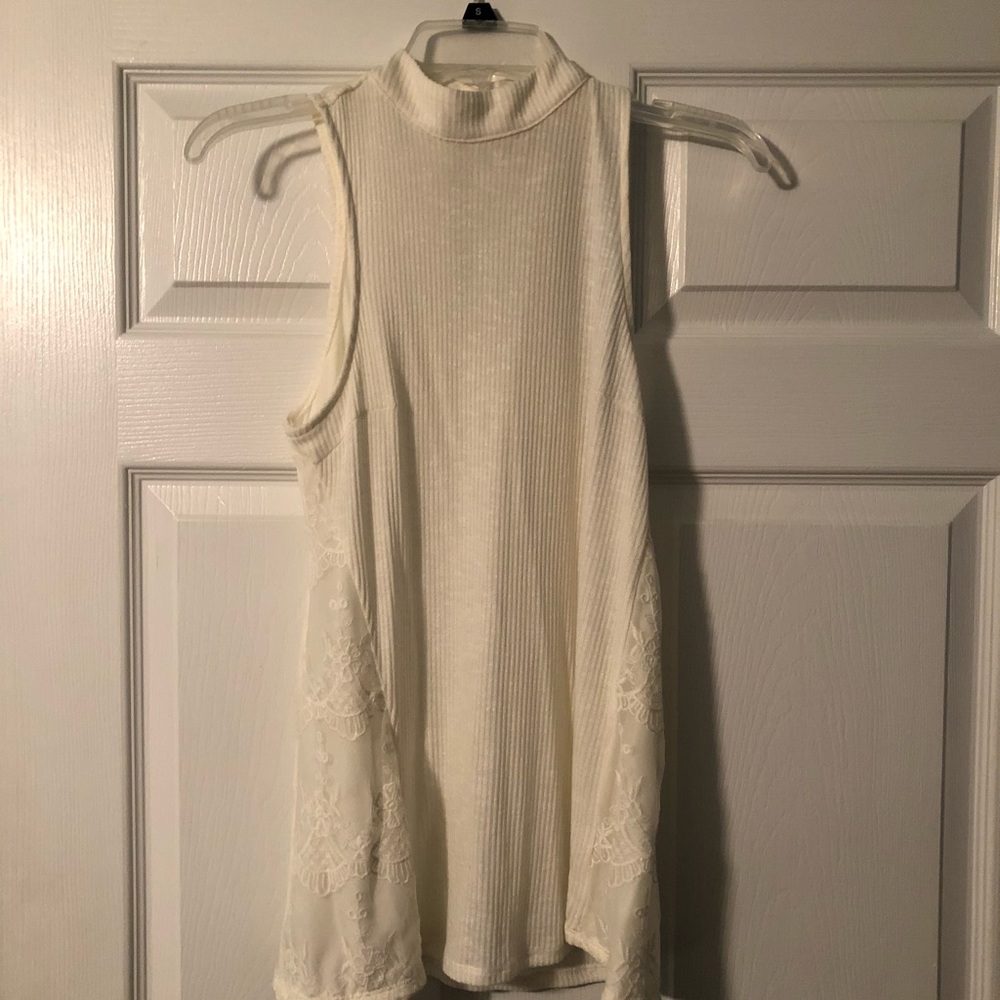 White Lacey tank top